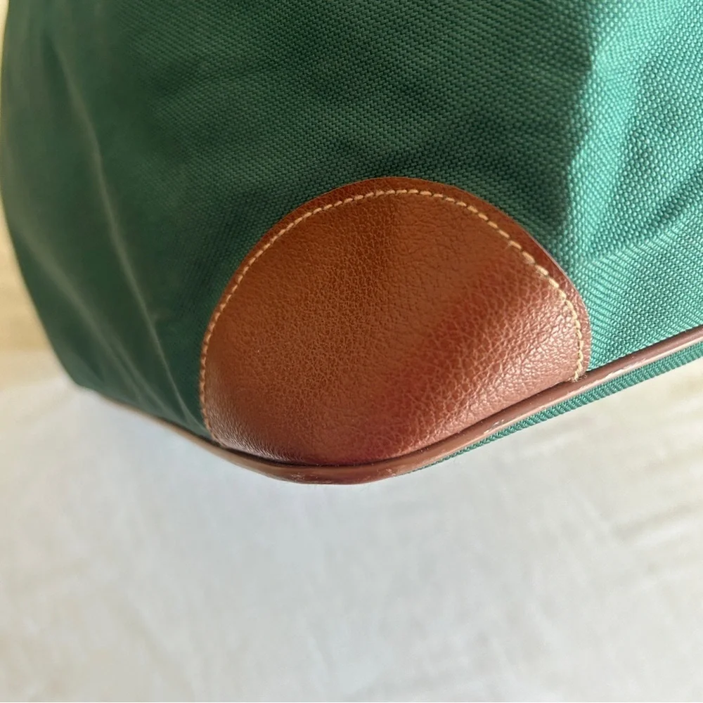 Ralph Lauren Luggage Duffle Bag Green Brown Travel Overnight Sports